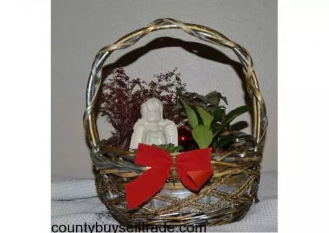 Unique One of a Kind Gift Flower Baskets for the Holidays, Any Occasion